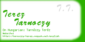 terez tarnoczy business card