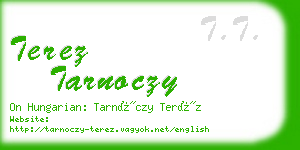 terez tarnoczy business card